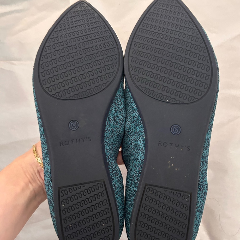 Rothy's Spruce Python Point Flats - image 3